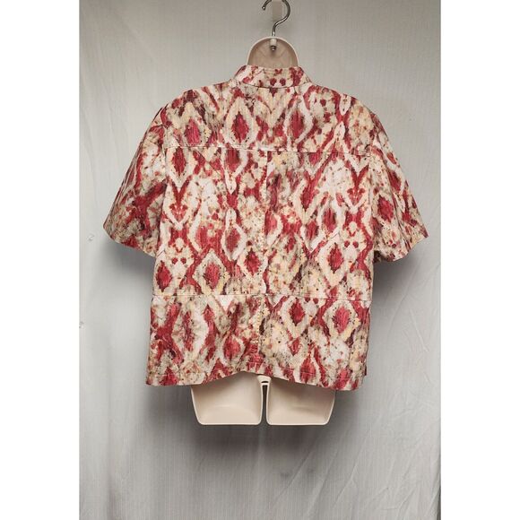 Chico's Popping Pink Penelope Lolla Rossa Short Sleeve Top Jacket 3 XL 16 - Picture 4 of 7